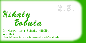 mihaly bobula business card